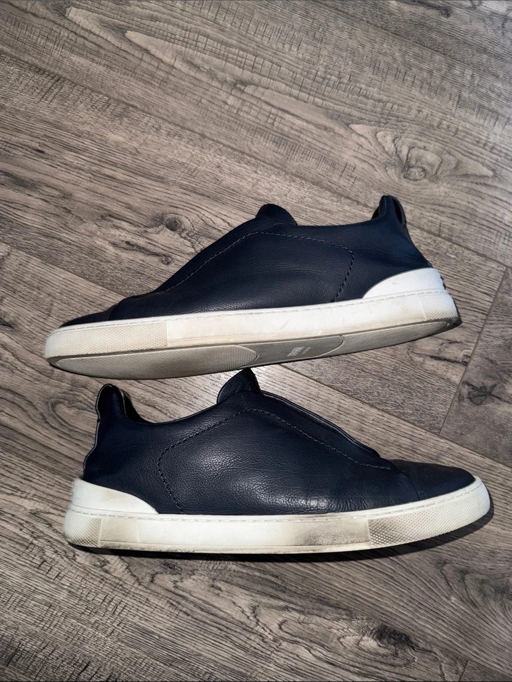 Authentic navy Zegna triple Stich second skins